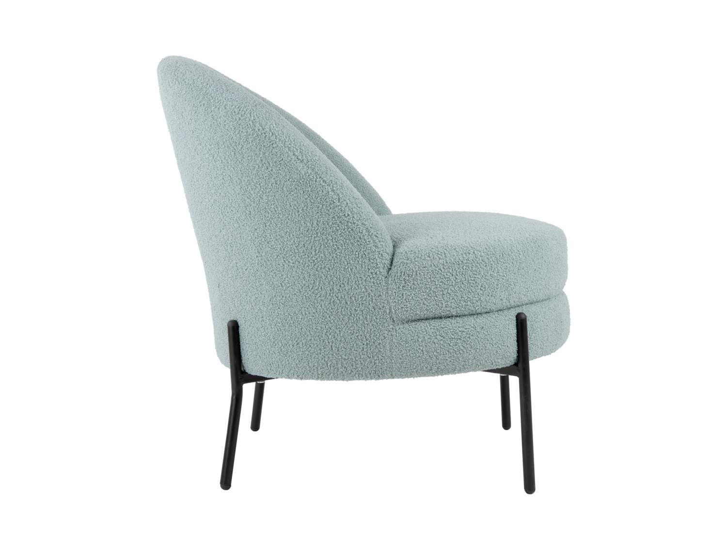 Leitmotiv - Fauteuil Noble Teddy Curl - Mistige blauw