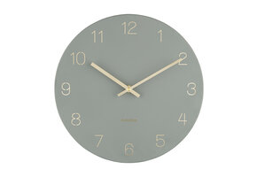 Karlsson - Wandklok Charm Engraved Numbers Small - Jungle groen- Ø30cm