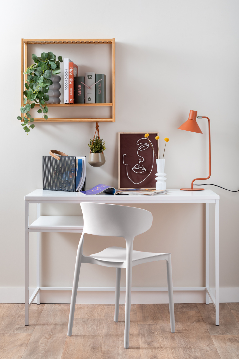 Leitmotiv - Eetkamerstoel Fain - Wit