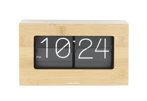 Karlsson - Wand/Tafelklok Boxed Flip - Bamboe