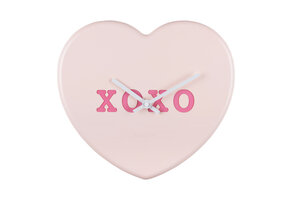 Karlsson - Wandklok Heart Candy - Zachtroze