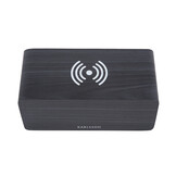 Karlsson - Wekker Block w. Phone Charger LED - Zwart