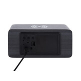 Karlsson - Wekker Block w. Phone Charger LED - Zwart