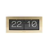 Karlsson - Wand/Tafelklok Boxed Flip XL - Geborsteld goud