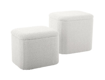 Leitmotiv - Poef Set Ada Storage - Gebrokenwit