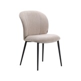 LABEL51 - Eetkamerstoel Vino - Beige - 62x49x85cm - Set van 2
