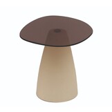 Brix - Salontafel Mylon - Beige - Glas - 50 cm