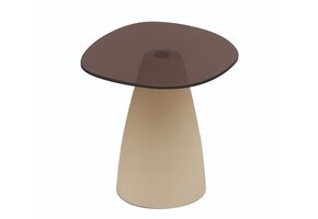 Brix - Salontafel Mylon - Beige - Glas - 50 cm