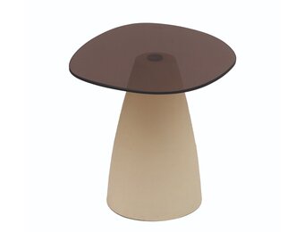 Brix - Salontafel Mylon - Beige - Glas - 50 cm