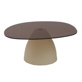 Brix - Salontafel Mylon - Beige - Glas - 86 cm