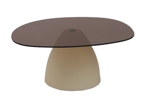 Brix - Salontafel Mylon - Beige - Glas - 86 cm