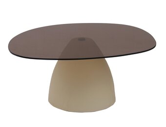 Brix - Salontafel Mylon - Beige - Glas - 86 cm