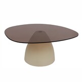 Brix - Salontafel Mylon - Beige - Glas - 86 cm