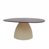 Brix - Salontafel Mylon - Beige - Glas - 86 cm
