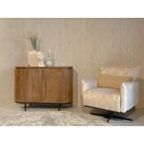 Livingfurn - Dressoir Noor Natural 115cm - Mangohout / Gecoat Staal