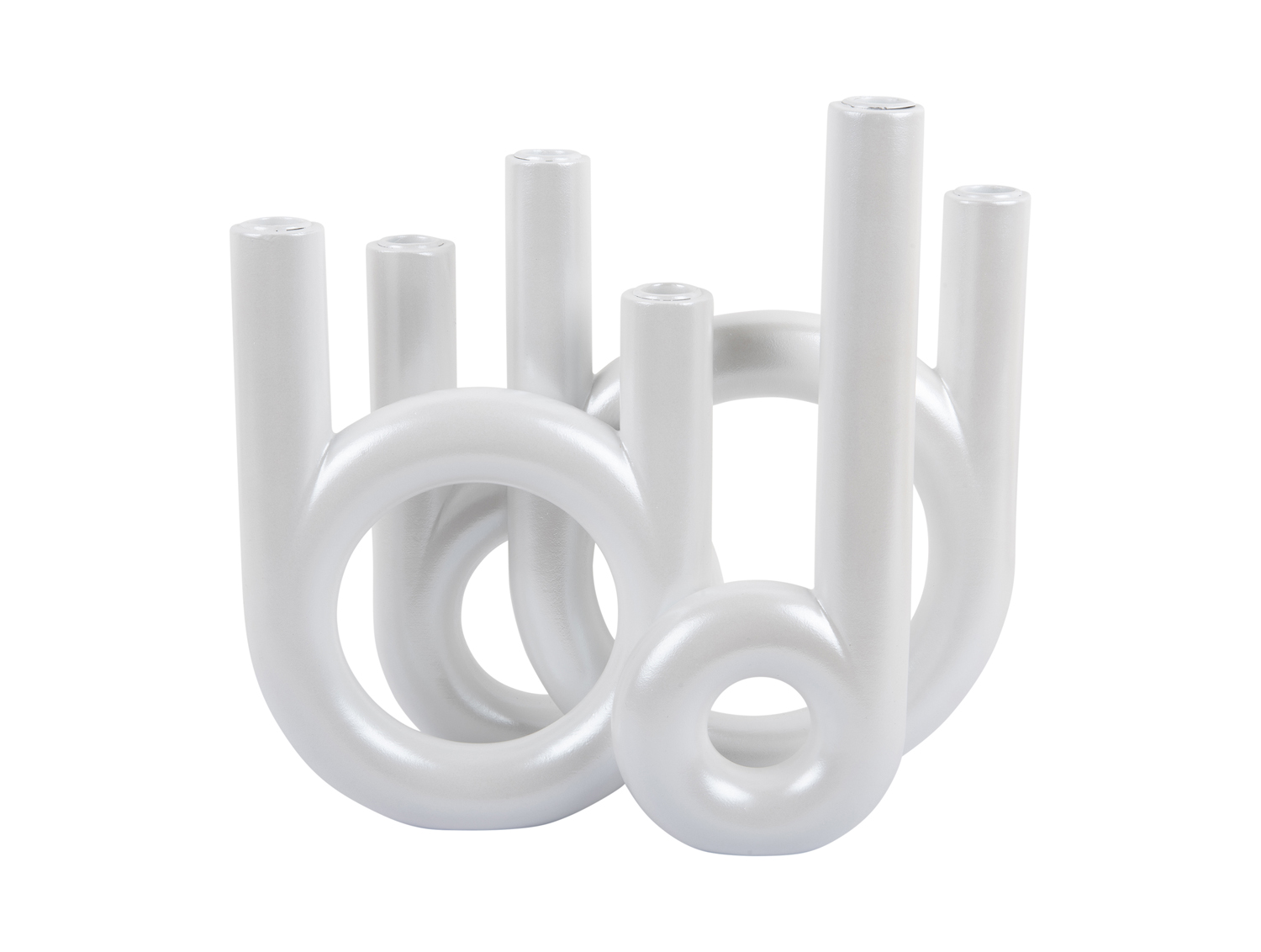 Present Time - Kandelaar Rings Large - Metallic white