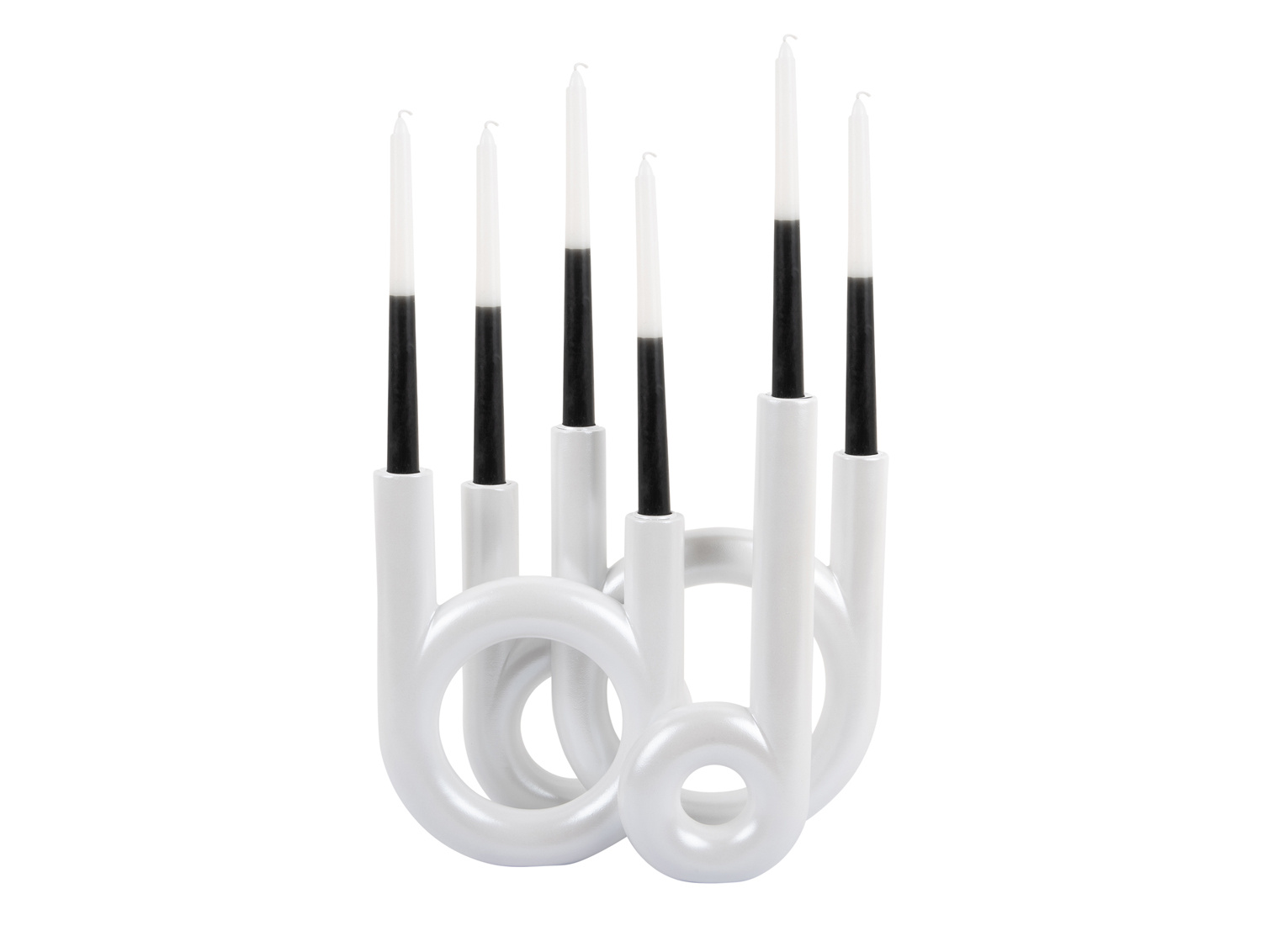 Present Time - Kandelaar Rings Large - Metallic white