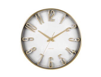 Karlsson - Wandklok Elevated Glam - Metallic white- Ø35,5cm