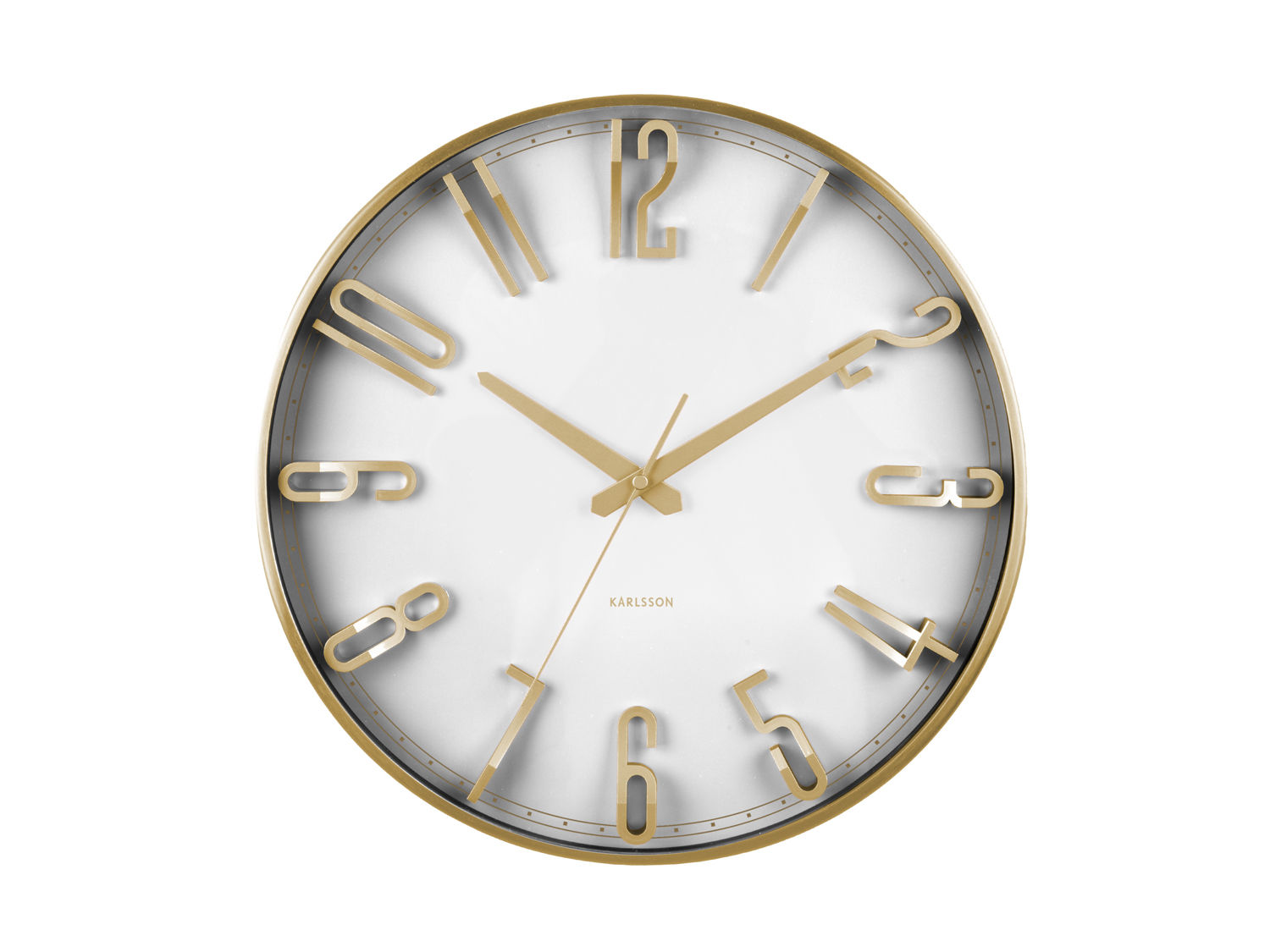 Karlsson - Wandklok Elevated Glam - Metallic white- Ø35,5cm