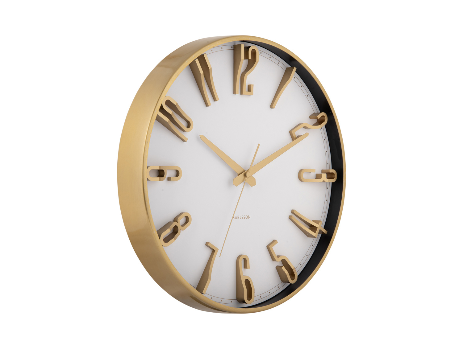 Karlsson - Wandklok Elevated Glam - Metallic white- Ø35,5cm