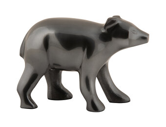 Present Time - Beeld Beer - Gun metal plated