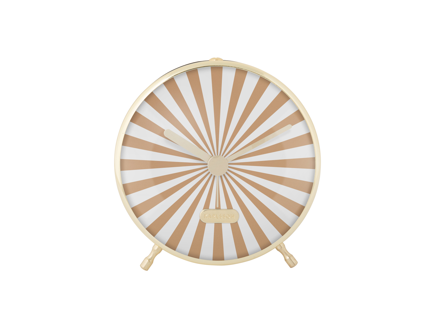 Karlsson - Wekker Candy Swirl - Soft brown & white