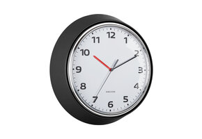 Karlsson - Wandklok Modern Retro - Zwart- Ø34cm