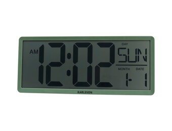 Karlsson - Wand/Tafelklok Retro LCD - Jungle groen