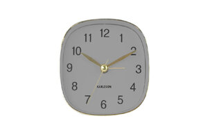 Karlsson - Wekker Travel Vierkant - Muisgrijs