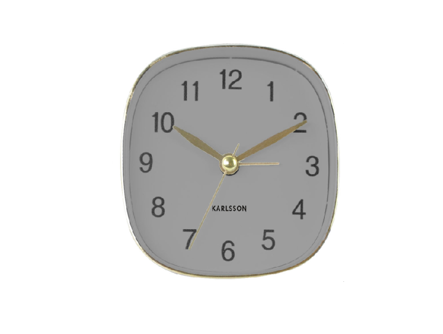Karlsson - Wekker Travel Vierkant - Muisgrijs