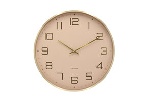 Karlsson - Wandklok Elegance Glow - Zachtbruin- Ø40cm