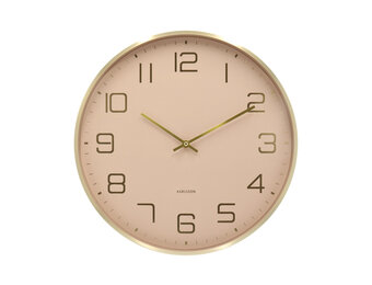 Karlsson - Wandklok Elegance Glow - Zachtbruin- Ø40cm