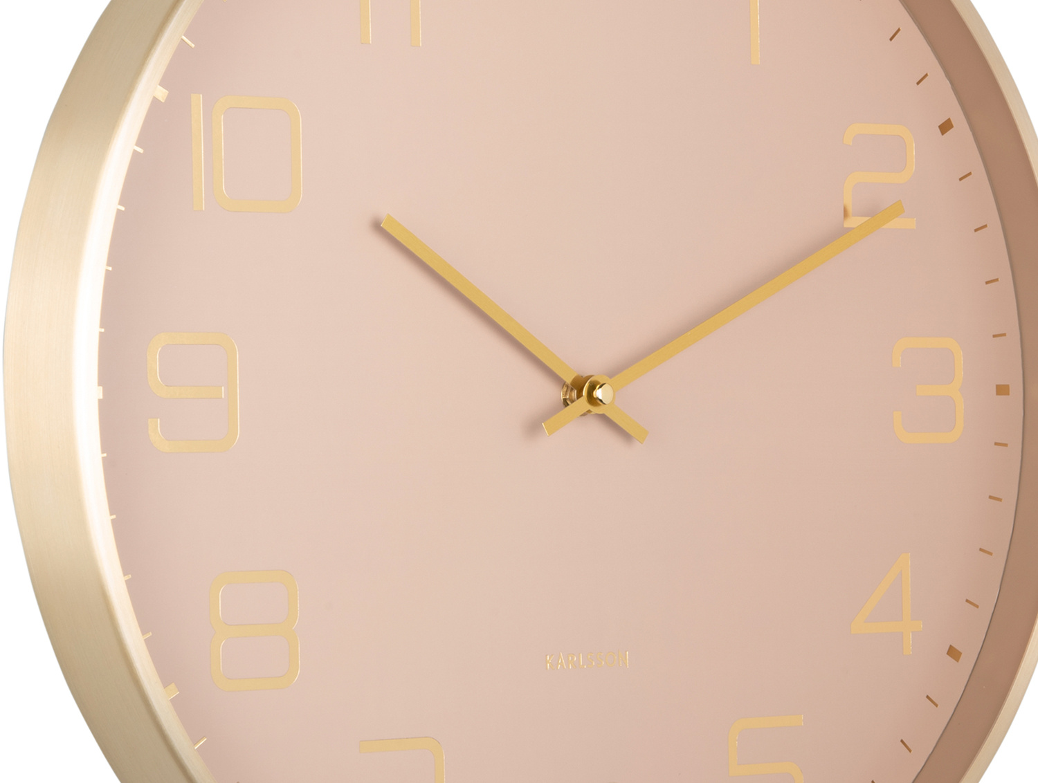 Karlsson - Wandklok Elegance Glow - Zachtbruin- Ø40cm