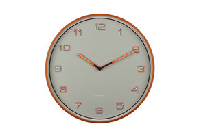Karlsson - Wandklok Lined Numbers - Helderoranje- Ø40cm