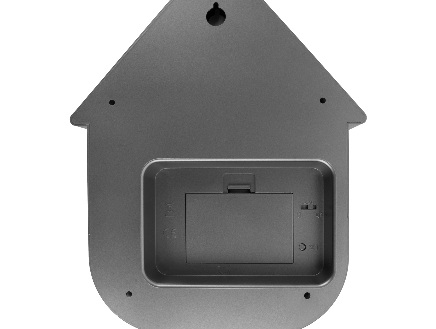 Karlsson - Wandklok Modern Cuckoo Metallic - Metallic dark grey