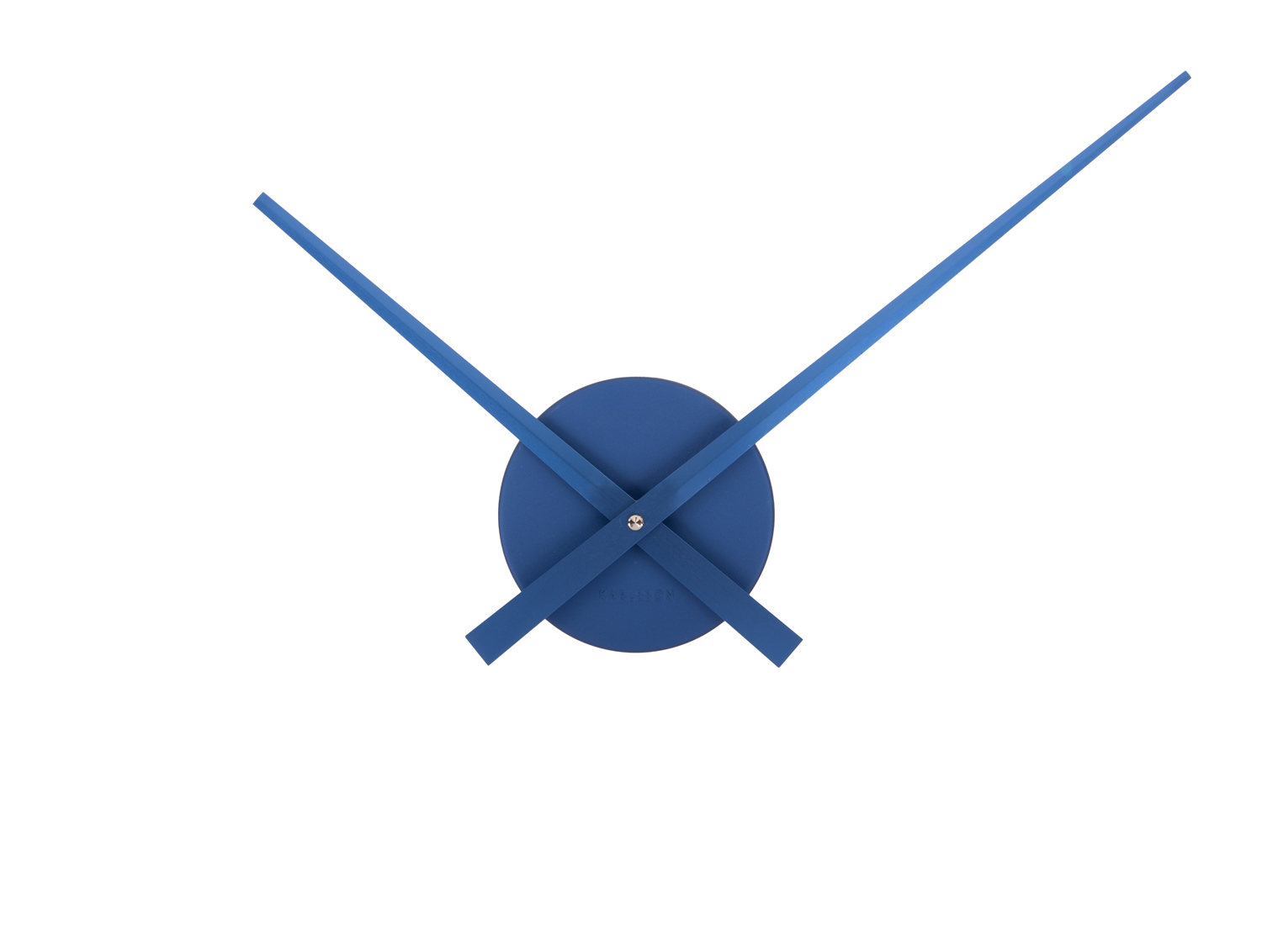 Karlsson - Wandklok Little Big Time Mini Metallic - Metallic dark blue- Ø41cm