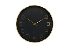 Karlsson - Wandklok Elegance Glow - Zwart- Ø40cm