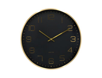 Karlsson - Wandklok Elegance Glow - Zwart- Ø40cm