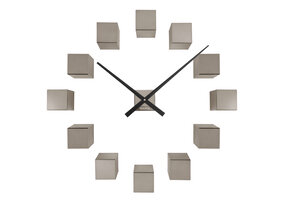 Karlsson - Wandklok DIY Cubic Metallic - Metallic dark grey- Ø40cm