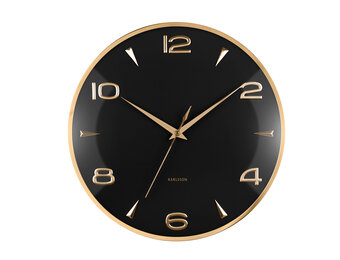Karlsson - Wandklok Sienna Glow - Zwart- Ø40,6cm