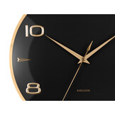 Karlsson - Wandklok Sienna Glow - Zwart- Ø40,6cm