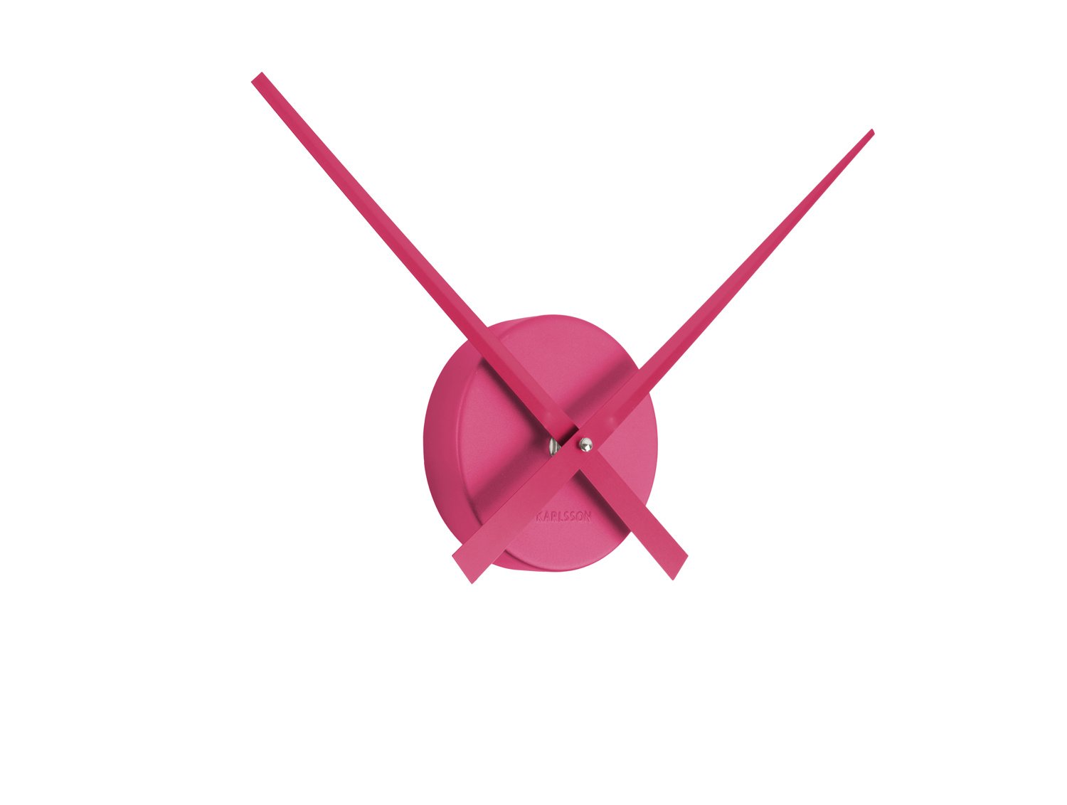 Karlsson - Wandklok Little Big Time Mini Metallic - Metallic dark pink- Ø41cm