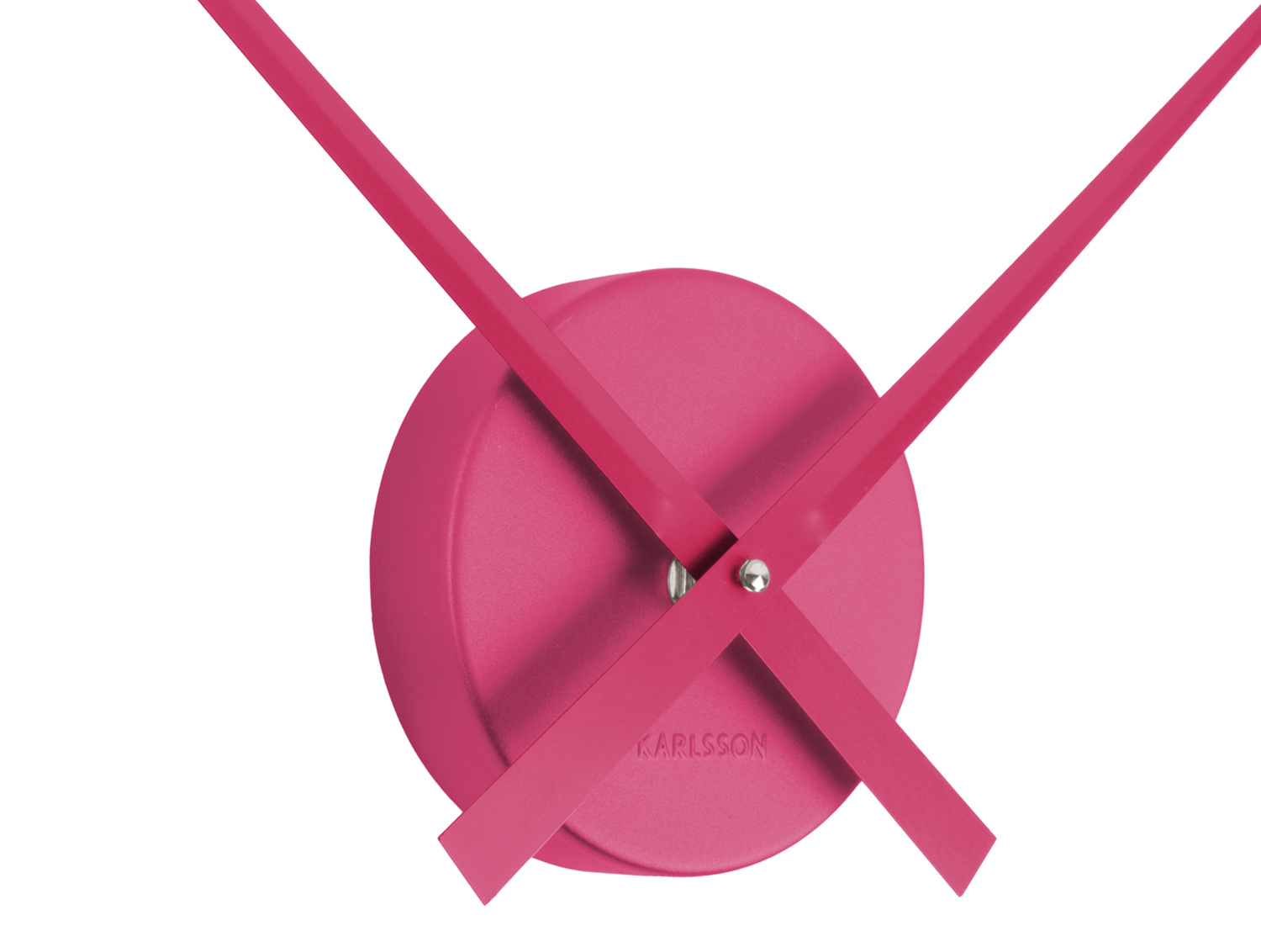 Karlsson - Wandklok Little Big Time Mini Metallic - Metallic dark pink- Ø41cm