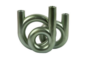 Present Time - Kandelaar Rings Medium - Metallic jungle green