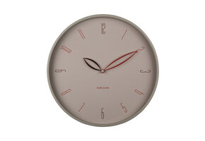 Karlsson - Wandklok Petals - Warmgrijs- Ø40cm