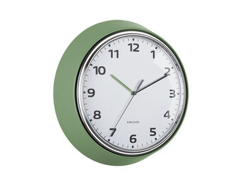 Karlsson - Wandklok Modern Retro - Jungle groen- Ø34cm