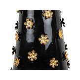 Leitmotiv - Bijzettafel Golden Flowers - Zwart