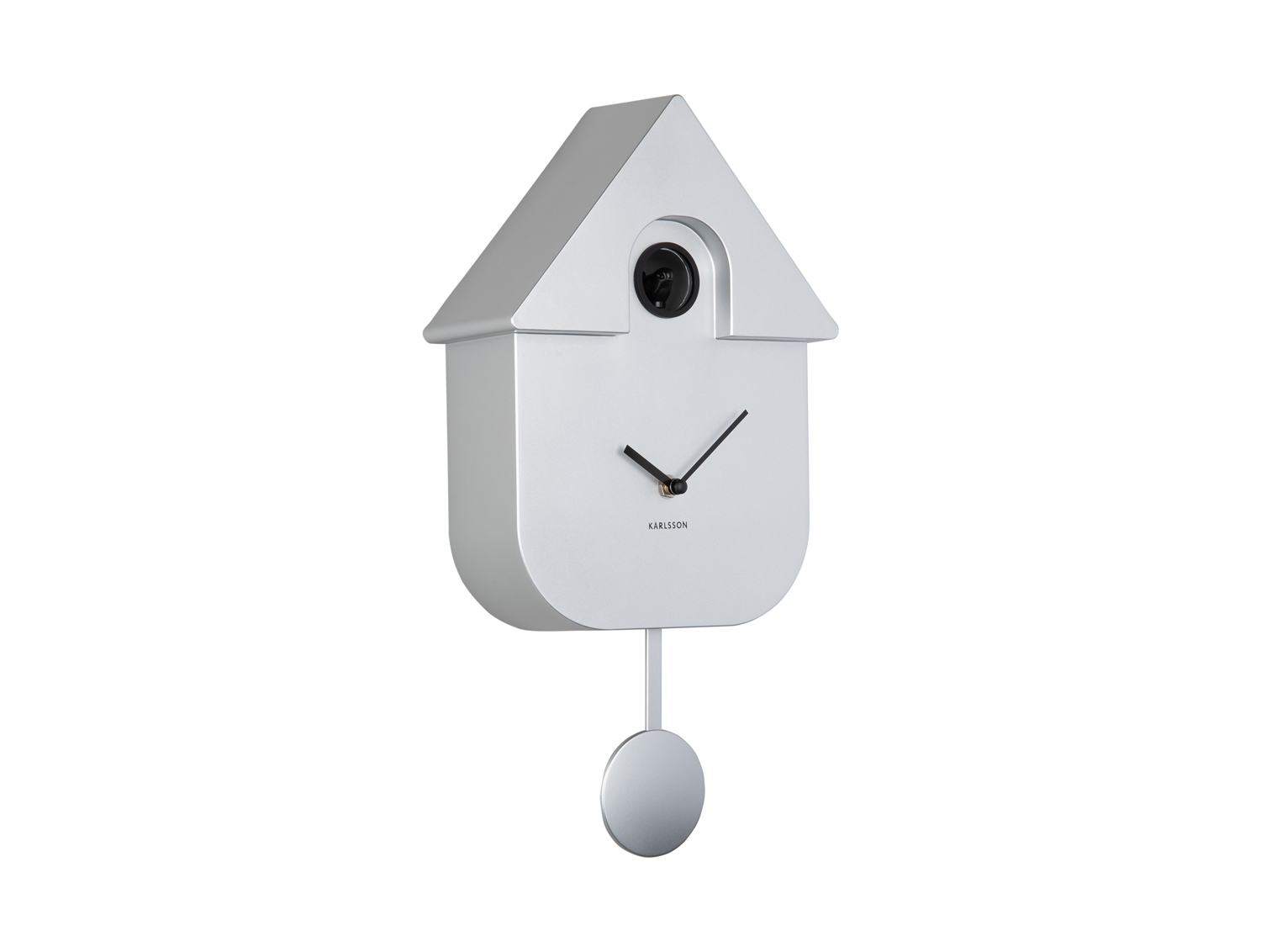 Karlsson - Wandklok Modern Cuckoo Metallic - Metallic silver