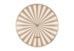Karlsson - Wandklok Candy Swirl Dome - Soft brown & white- Ø40cm