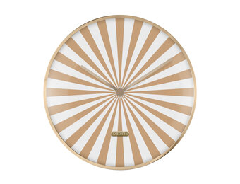 Karlsson - Wandklok Candy Swirl Dome - Soft brown & white- Ø40cm